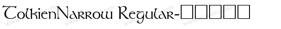 TolkienNarrow Regular字体转换